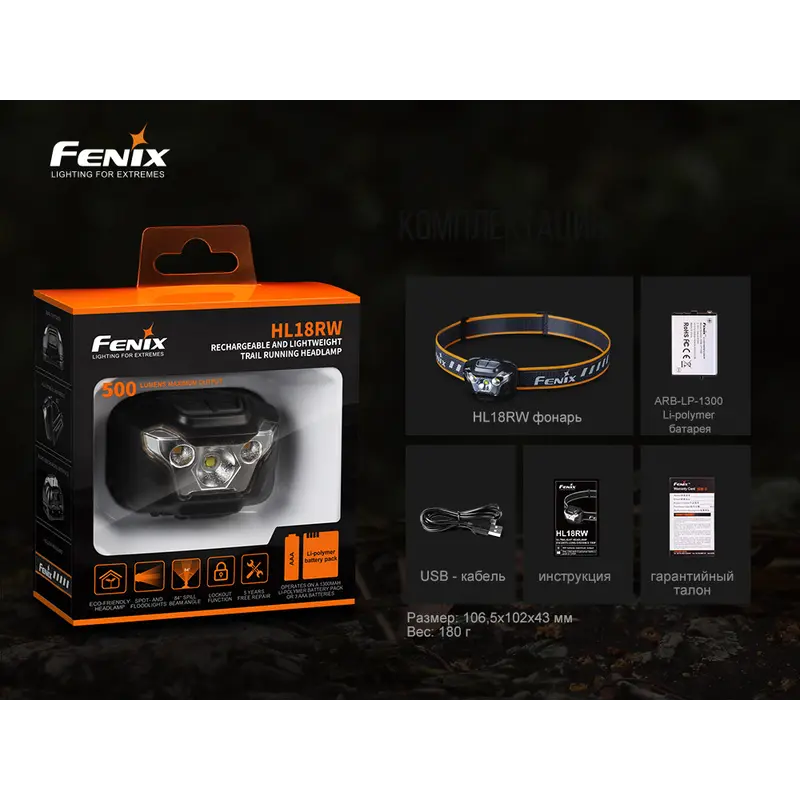 Ліхтар налобний Fenix HL18RW Ліхтар налобний Fenix HL18RW