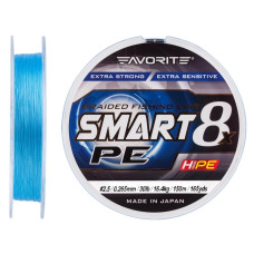 Шнур Favorite Smart PE 8x 150м (sky blue) #2.5/0.265mm 30lb/16.4kg