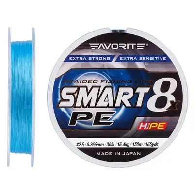 Шнур Favorite Smart PE 8x 150м (sky blue) #2.5/0.265mm 30lb/16.4kg
