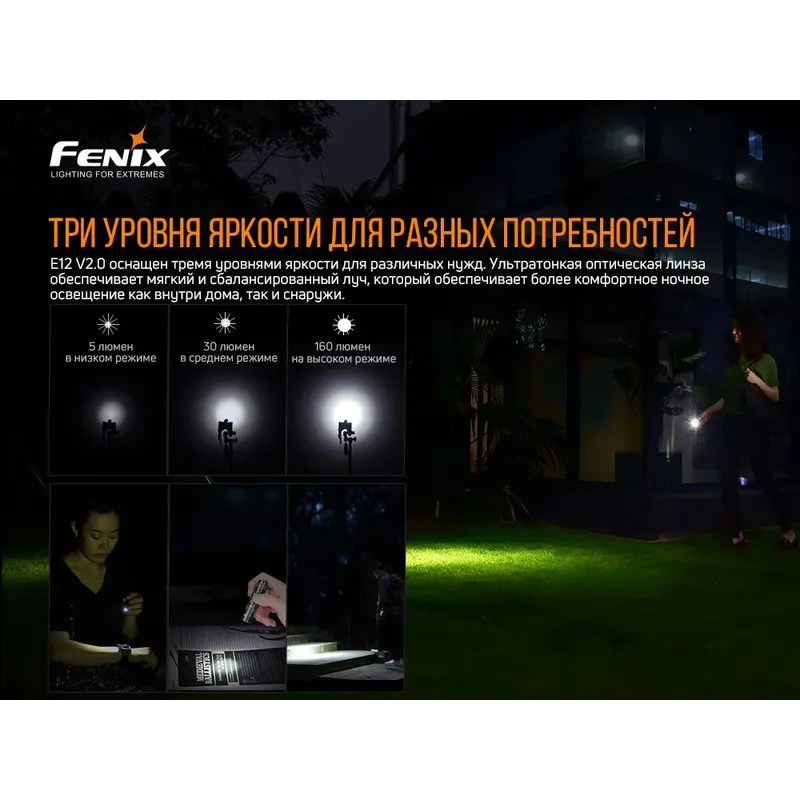 Ліхтар ручний Fenix E12 V2.0 Ліхтар ручний Fenix E12 V2.0