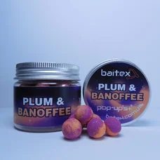 Бойли Baitex Pop-Ups Plum & Banoffee 12мм (30шт)