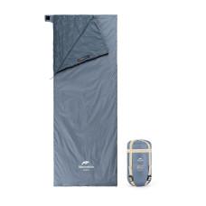 Спальник надлегкий Naturehike Ultralight LW180 NH21MSD09 правий, (15°C), p-p M, сіро-синій