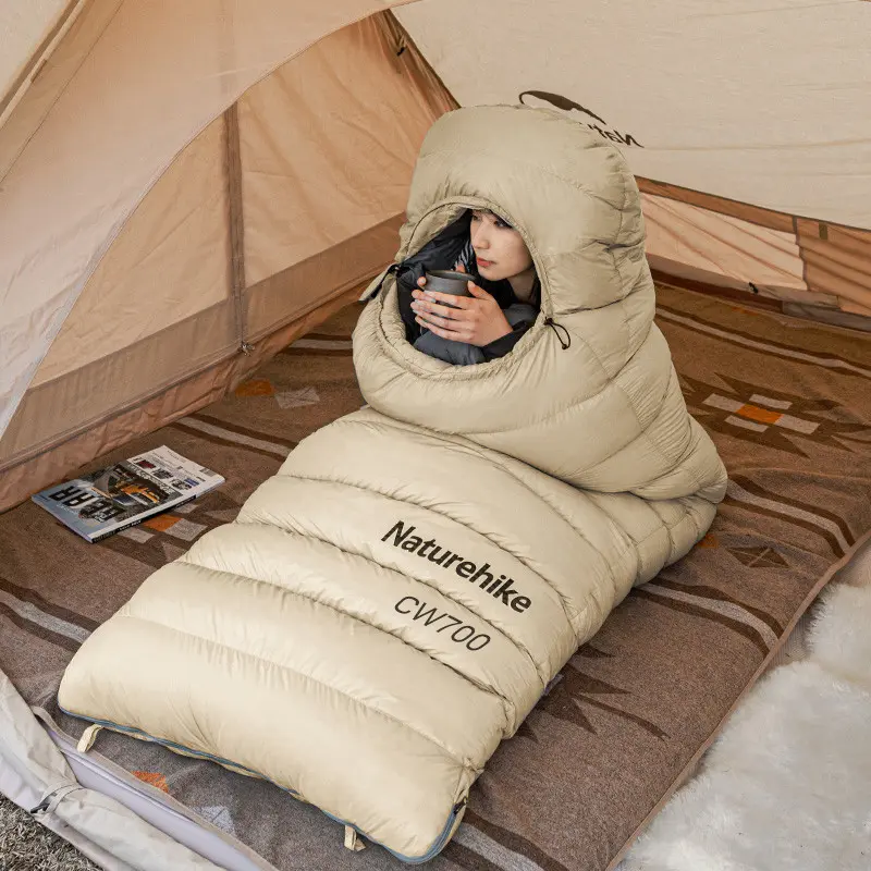 Спальний мішок з натуральним пухом CW 700 Naturehike NH22YD001, бежевий Спальний мішок з натуральним пухом CW 700 Naturehike NH22YD001, бежевий