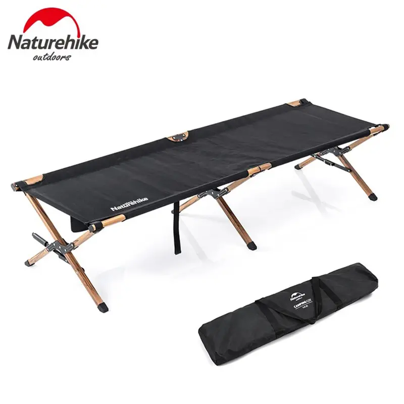 Ліжко складне Naturehike XJC03 NH19X003-C, Поліестер Oxford / дерево, чорний Ліжко складне Naturehike XJC03 NH19X003-C, Поліестер Oxford / дерево, чорний