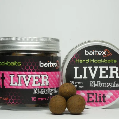 Бойли Baitex варені Elit Liver & N-Butyric 20 мм (24 шт)
