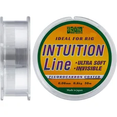 Волосінь Brain Intuition 50m 0,08 mm #0,22 0,6 kg 1,2 lb ц.: clear