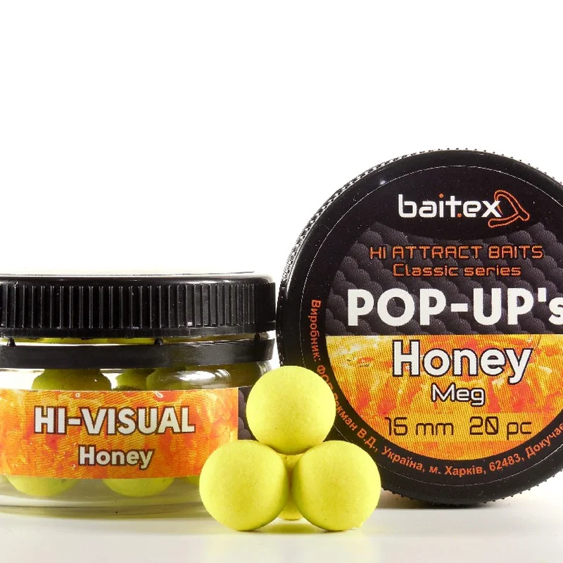 Бойли Baitex Pop-Ups Honey 15мм (20шт)