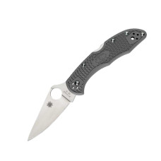 Ніж складний Spyderco Delica 4 Flat Ground сірий (C11FPGY)