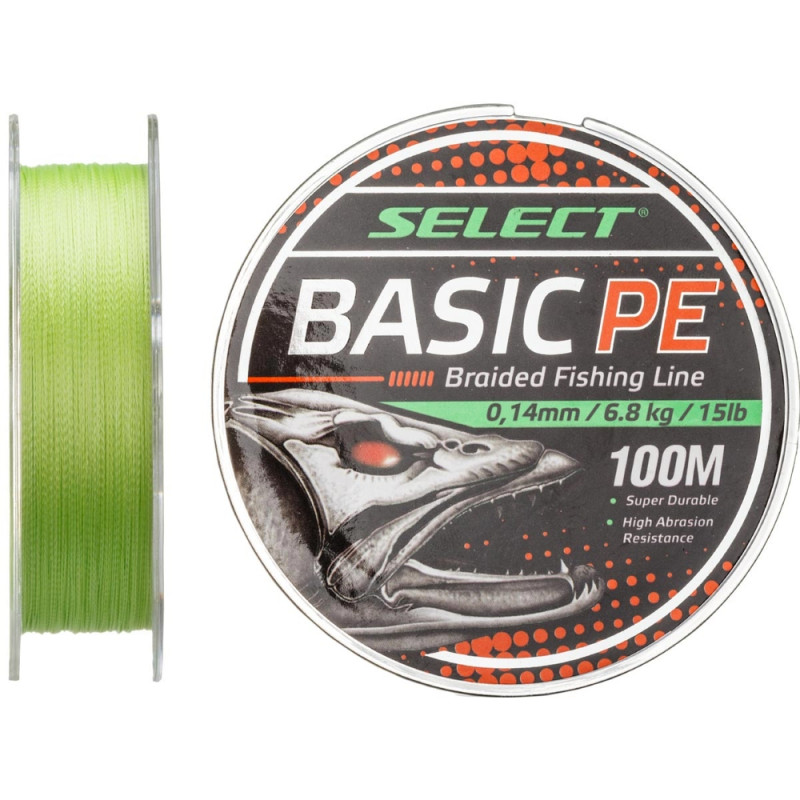 Шнур Select Basic PE 150m (салат.) 0.18mm 22lb/9.9kg