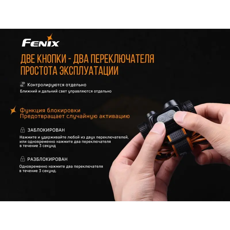 Ліхтар налобний Fenix HM65R + Ліхтар універсальний Fenix E-LITE Ліхтар налобний Fenix HM65R + Ліхтар універсальний Fenix E-LITE