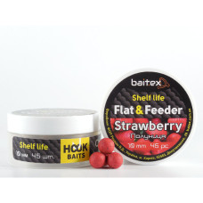 Бойли Baitex варені Flat & Feeder Strawberry 10 мм (45 шт)