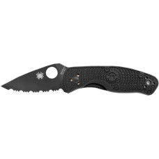 Ніж Spyderco Persistence Lightweight FRN Black Blade, серрейтор black (C136SBBK)