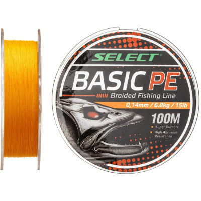 Шнур Select Basic PE 100m (помаранчовий) 0.12mm 12lb/5.6kg