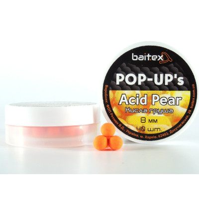 Бойли Baitex Pop-Ups Acid Pear 8 мм (40шт)