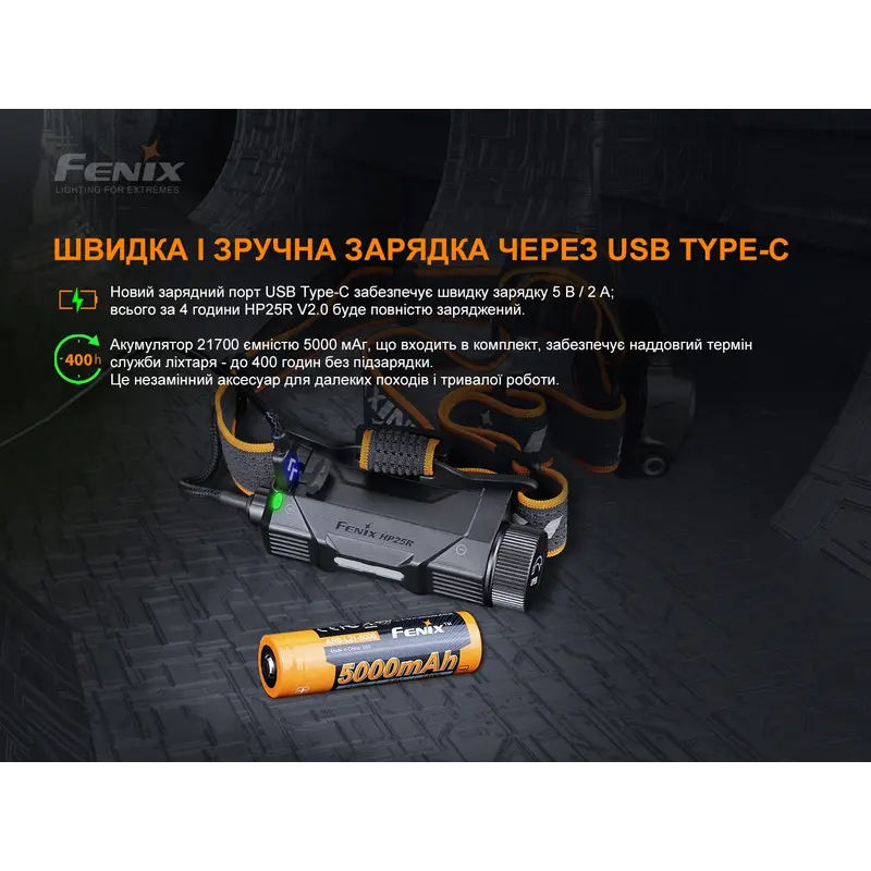Ліхтар налобний Fenix HP25R V2.0 Ліхтар налобний Fenix HP25R V2.0