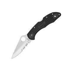 Ніж складний Spyderco Delica 4, напівсерейтор (C11PSBK)