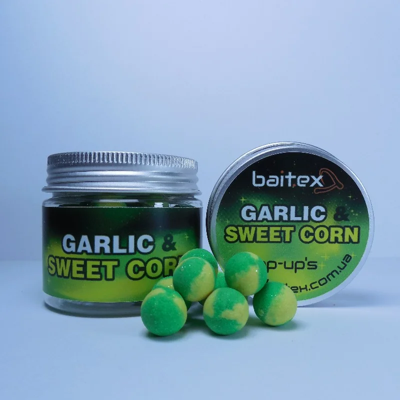 Бойли Baitex Pop-Ups Garlic & Sweet Corn 12мм (30шт)