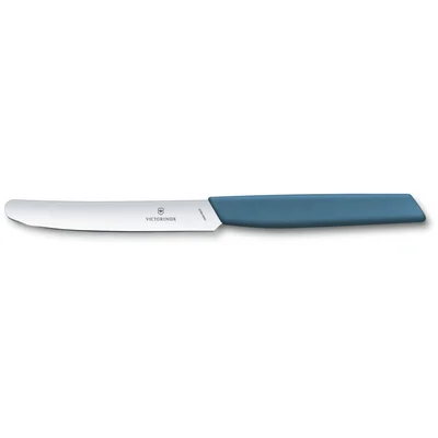 Кухонный нож Swiss Modern Table 11см закругл.нос с син. ручкой