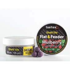 Бойли Baitex варені Flat & Feeder Mulberry 10 мм (45 шт)