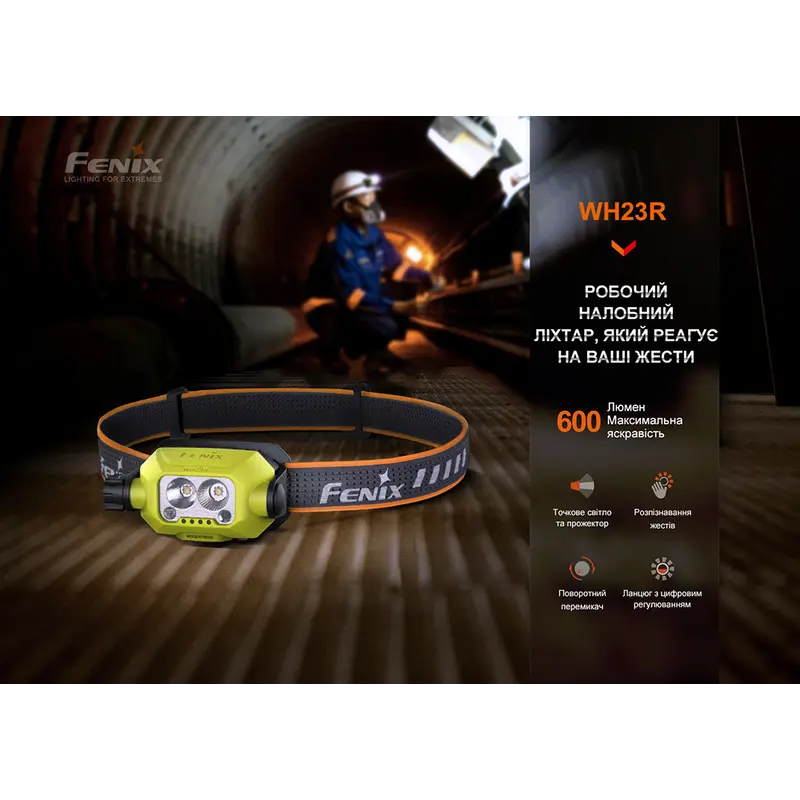 Ліхтар налобний Fenix WH23R з безконтактним датчиком Ліхтар налобний Fenix WH23R з безконтактним датчиком