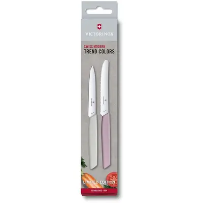 Набор кухонный Swiss Modern Paring Set 2шт c цветн. ручками (2 ножа) Blush (Lim.Ed. 2022) Набор кухонный Swiss Modern Paring Set 2шт c цветн. ручками (2 ножа) Blush (Lim.Ed. 2022)