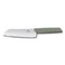 Кухонный нож Swiss Modern Santoku 17см рифл. с зел. ручкой (блистер)