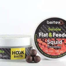 Бойли Baitex пилящі Flat & Feeder Squid 10 мм (45 шт)