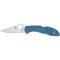 Ніж Spyderco Delica 4 Flat Ground, blue (C11FPBL)