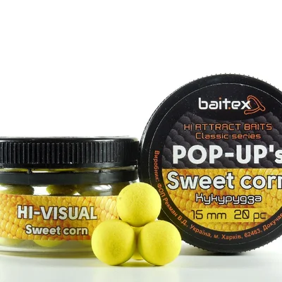 Бойли Baitex Pop-Ups Sweet Corn 15мм (20шт)