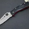 Ніж Spyderco Endela Thin Red Line, полусеррейтор