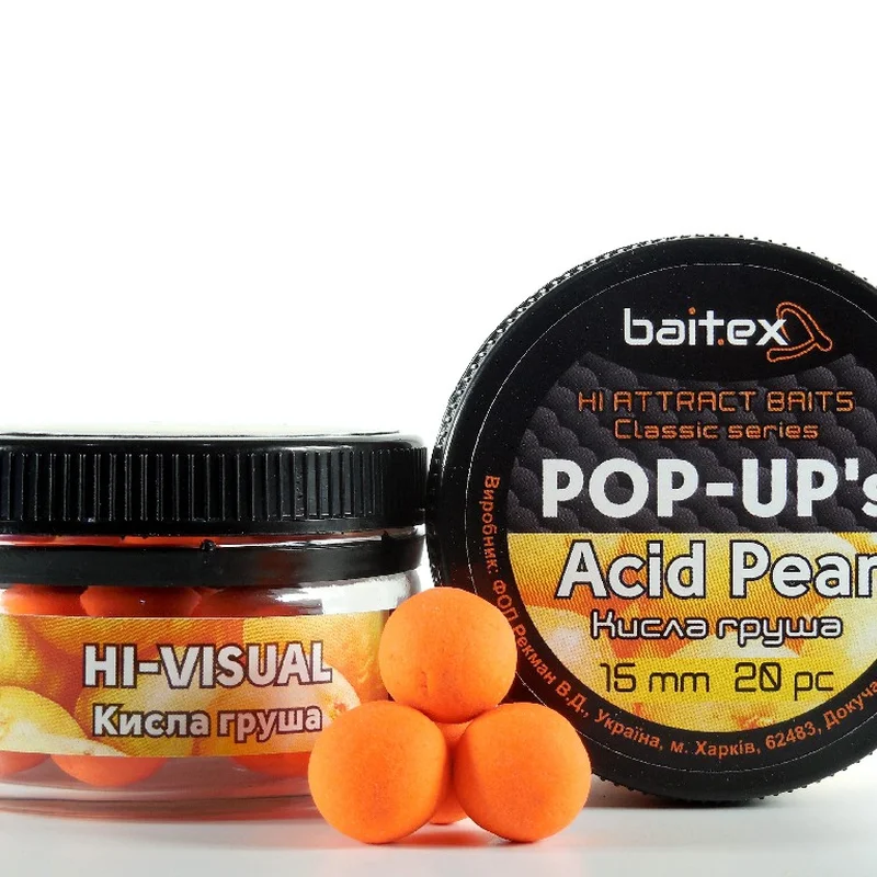 Бойли Baitex Pop-Ups Acid Pear 15мм (20шт)