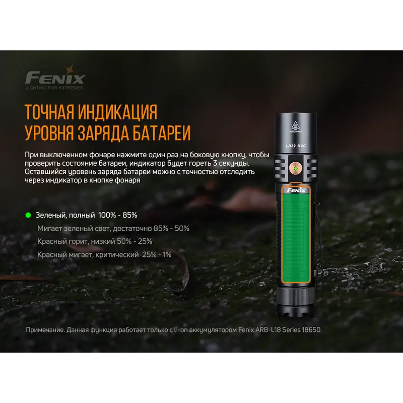 Ліхтар ручний Fenix LD32 UVC Ліхтар ручний Fenix LD32 UVC