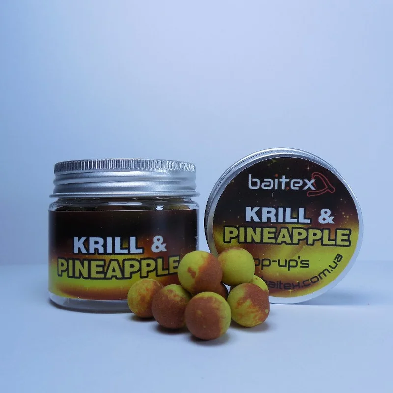 Бойли Baitex Pop-Ups Krill & Pineapple 12мм (30шт)