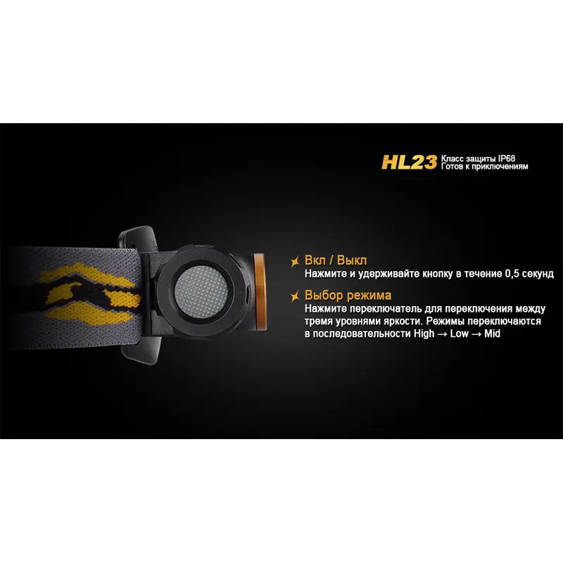 Ліхтар налобний Fenix HL23 жовтий Ліхтар налобний Fenix HL23 жовтий