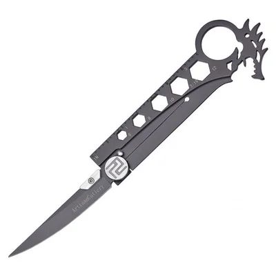 Ніж Artisan Dragon Grey AUS-8, Steel Handle