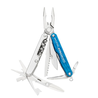 831938 Мультитул Leatherman Juice CS4- Columbia blue, шкір. чохол, карт.коробка