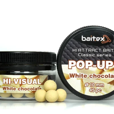 Бойли Baitex Pop-Ups White Chocolate 10 мм (45 шт)