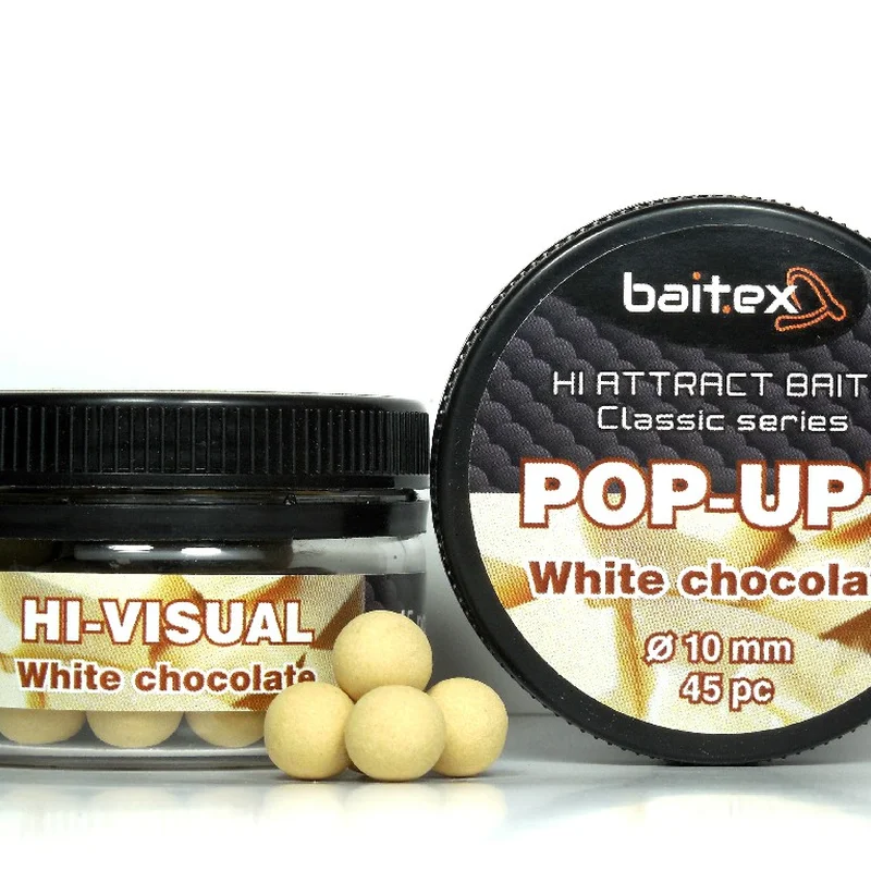 Бойли Baitex Pop-Ups White Chocolate 10 мм (45 шт)