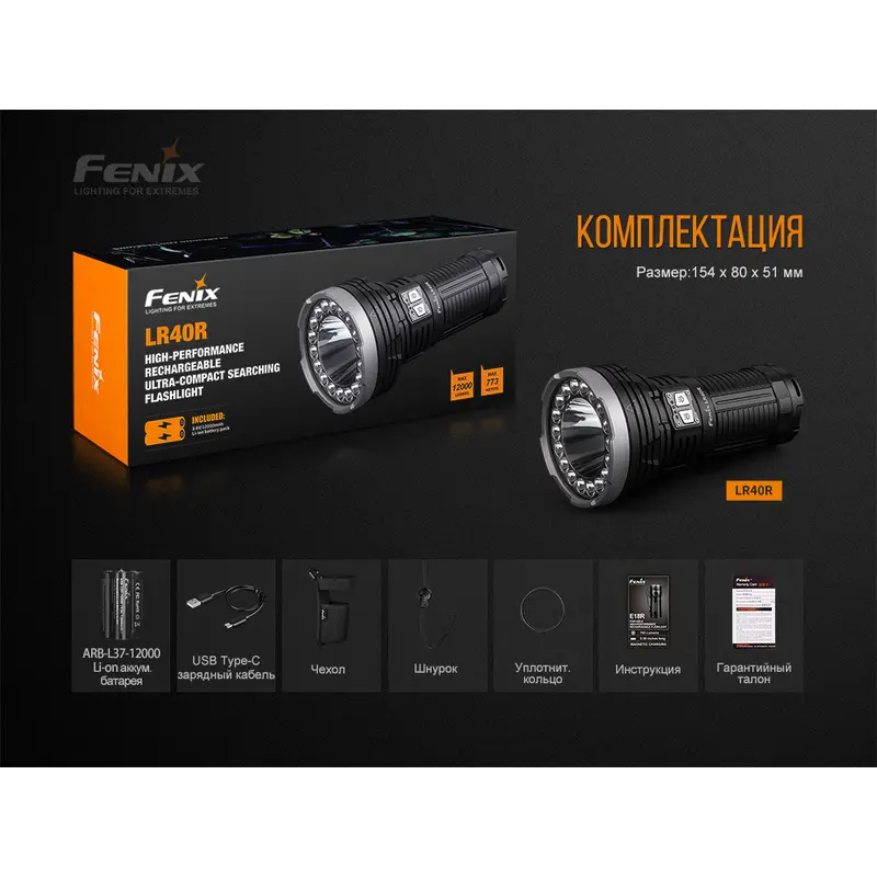 Ліхтар ручний Fenix LR40R Ліхтар ручний Fenix LR40R