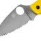Ніж Spyderco Salt UK Penknife, LC200N, полусеррейтор ц:yellow