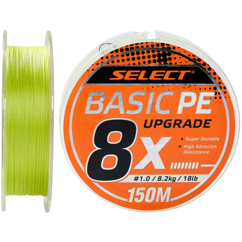 Шнур Select Basic PE 8x 150m (салат.) #0.8/0.12mm 14lb/6kg