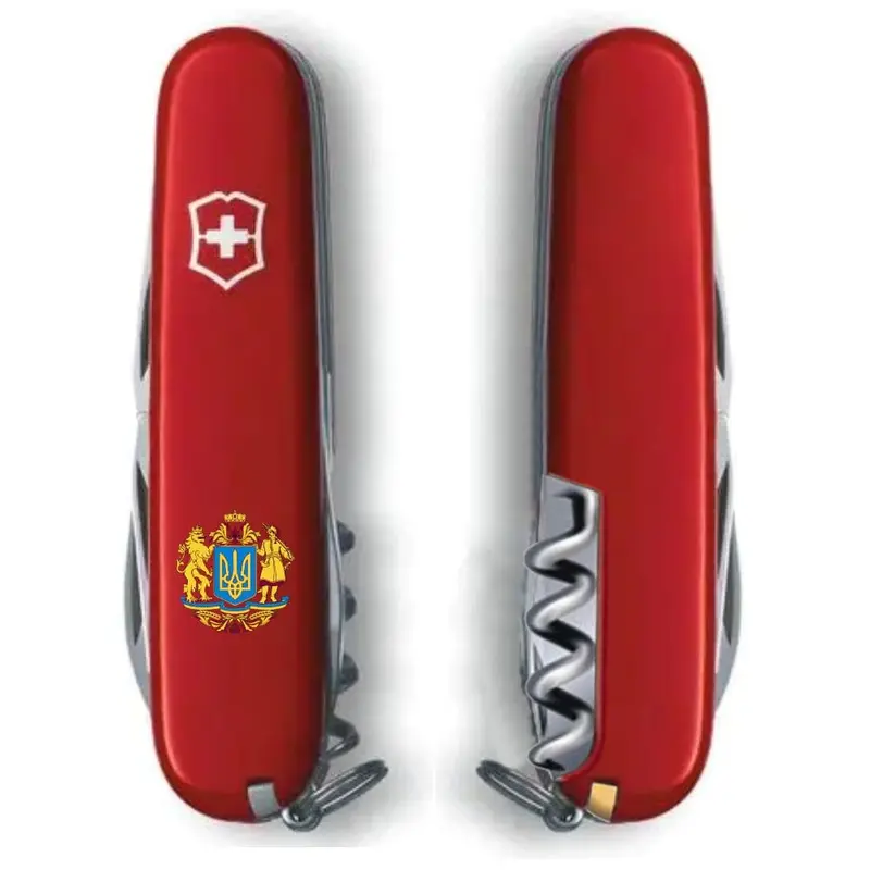 CLIMBER UKRAINE 91мм/14функ/крас /штоп/ножн/крюк /Большой Герб Украины CLIMBER UKRAINE 91мм/14функ/крас /штоп/ножн/крюк /Большой Герб Украины
