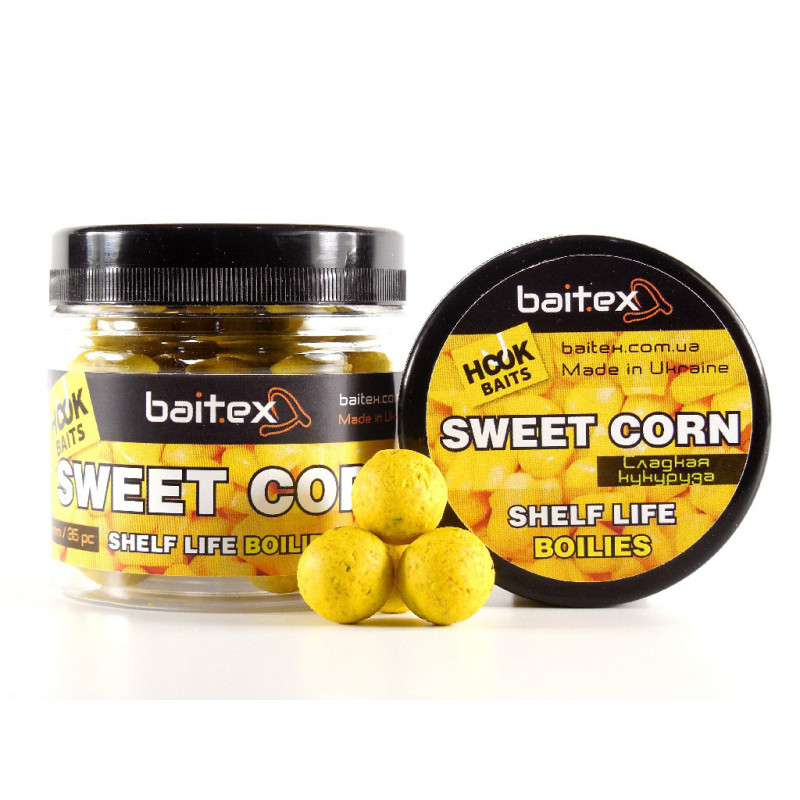 Бойли Baitex варені Classic Fluo Sweet Corn 14 мм (50 шт)