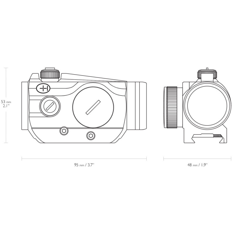 Приціл Hawke Vantage 1x25 - Weaver сітка 3 MOA Dot
