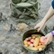 Складаний контейнер круглий для води з ПВХ Naturehike NH20SJ040, 10 л, світло-коричневий
