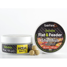 Бойли Baitex пилящі Flat & Feeder Shellfish 10 мм (45 шт)