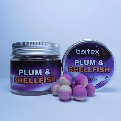 Бойли Baitex Pop-Ups Plum & Shellfish 12мм (30шт)