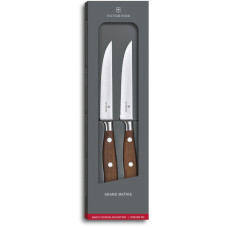 Кухонный нож Victorinox Grand Maitre Wood Steak Set 2 шт 12см волн. с дерев. ручкой (GB)