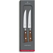 Кухонный нож Victorinox Grand Maitre Wood Steak Set 2 шт 12см волн. с дерев. ручкой (GB)