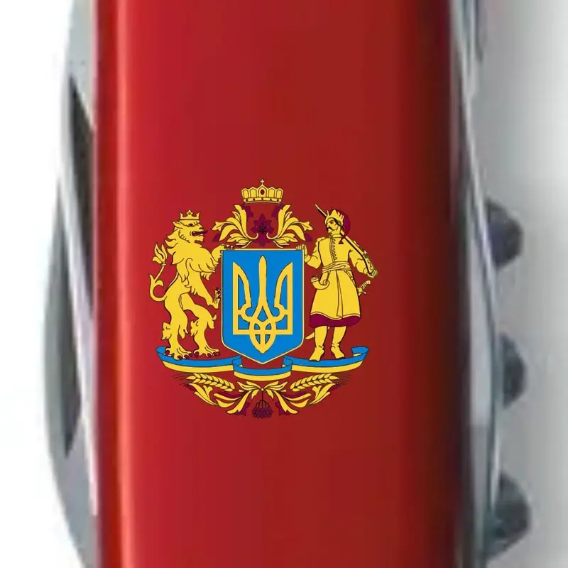 CLIMBER UKRAINE 91мм/14функ/крас /штоп/ножн/крюк /Большой Герб Украины CLIMBER UKRAINE 91мм/14функ/крас /штоп/ножн/крюк /Большой Герб Украины